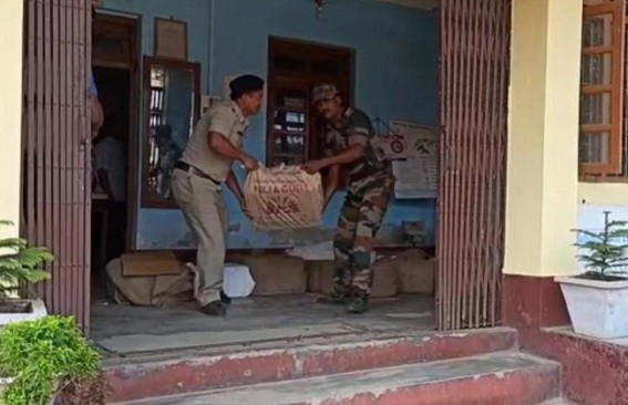 Contraband items around Rs 7-8 lakhs were busted by Police in Bishramganj Contraband items around Rs 7-8 lakhs were busted by Police in Bishramganj